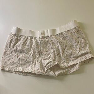 PacSun Cream Floral Boxer Shorts